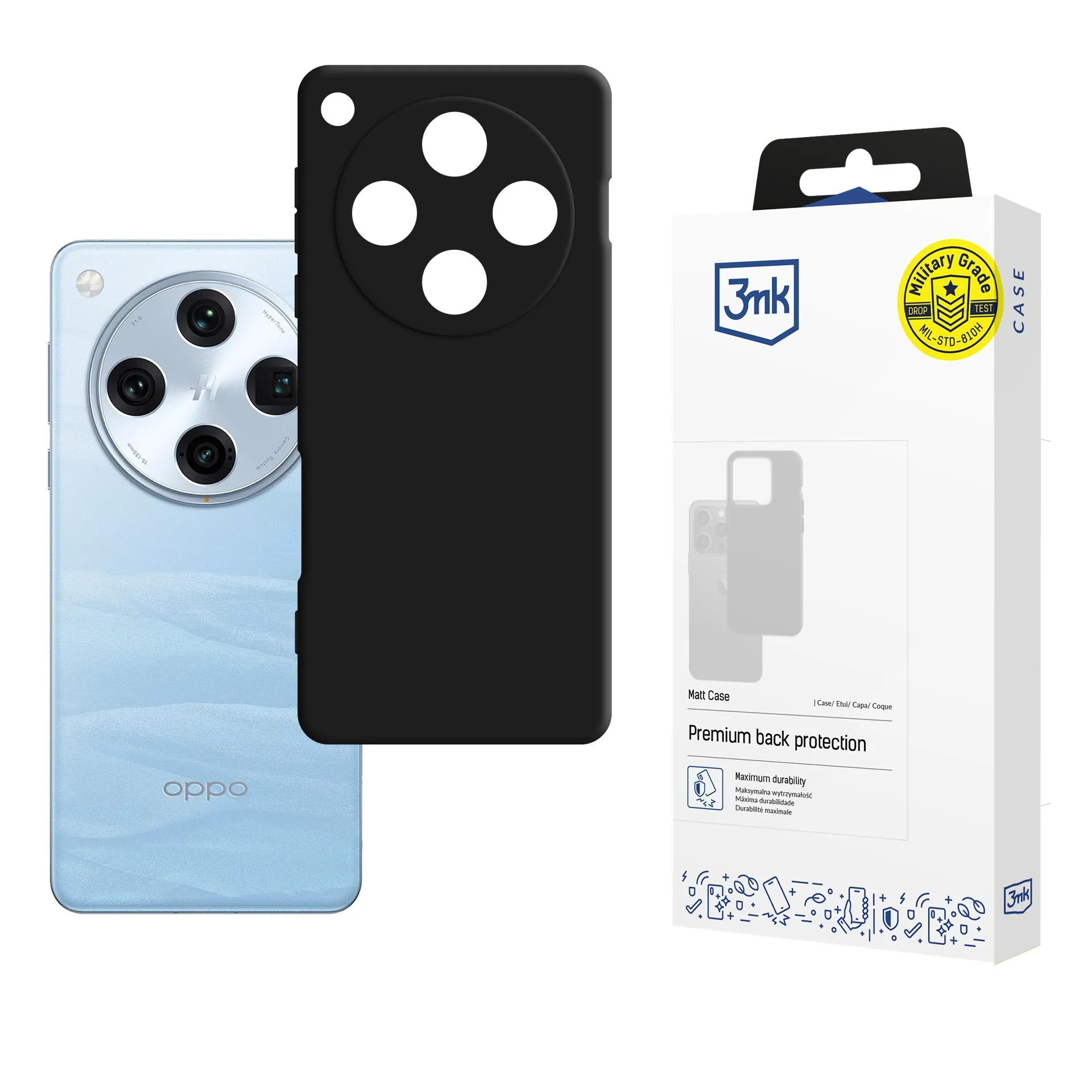 Puzdro na Oppo Find X8 Pro - 3mk Matt Case Black