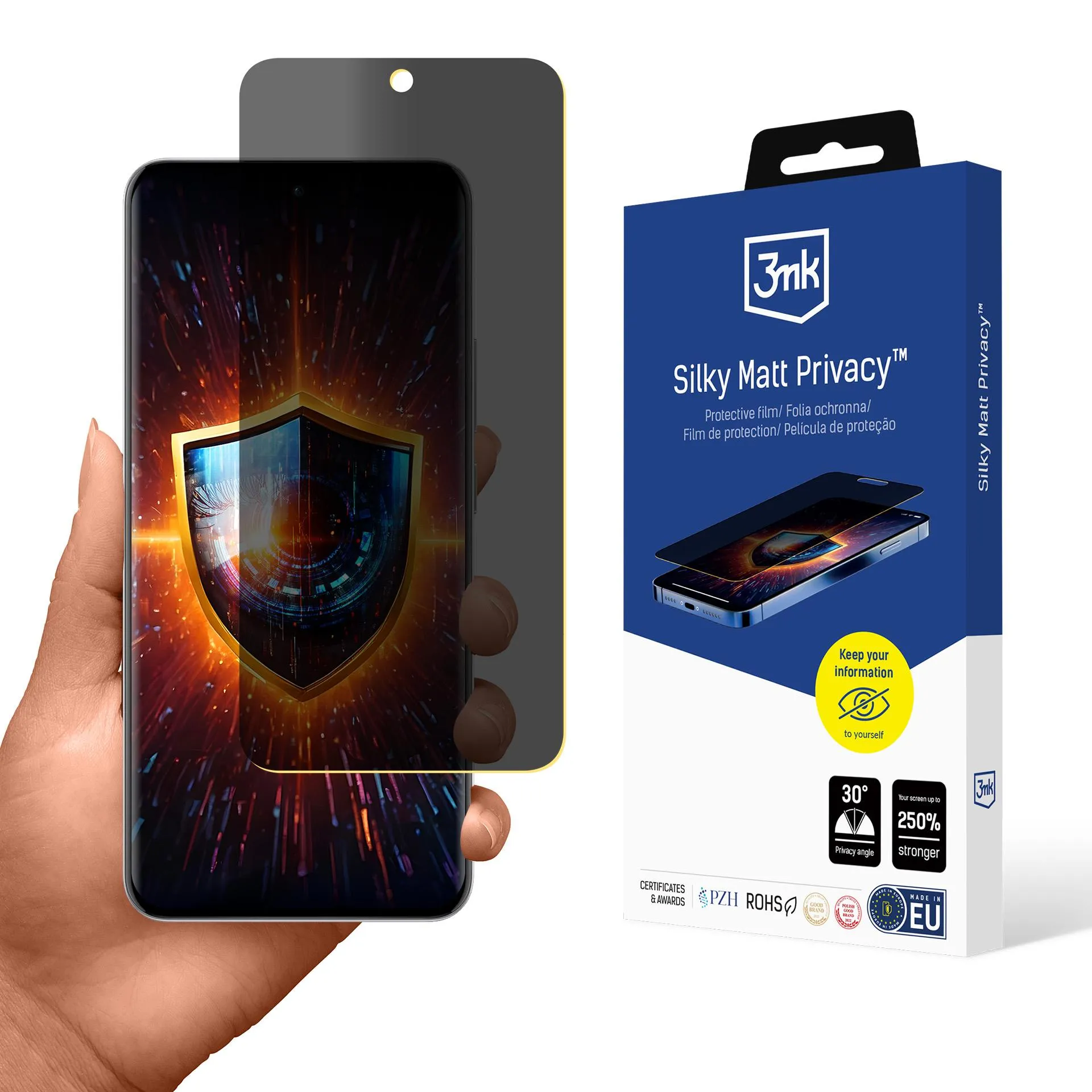Fólia na súkromie pre Oppo Reno 12  - 3mk Silky Matt Privacy