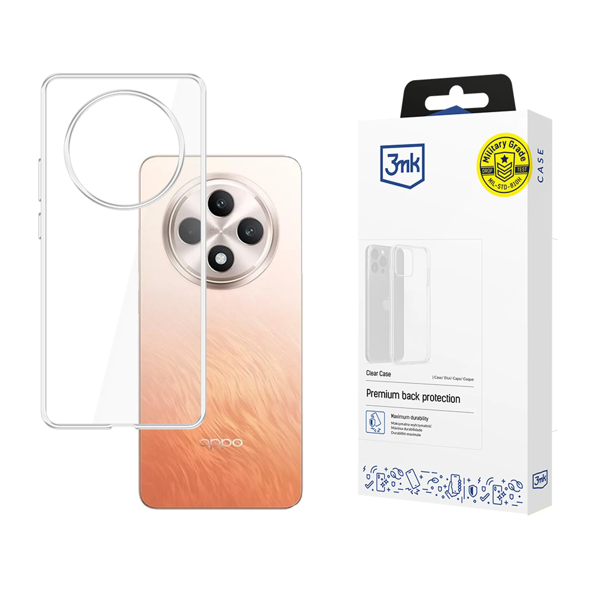Puzdro na OPPO Reno 12 F/Fs - 3mk Clear Case
