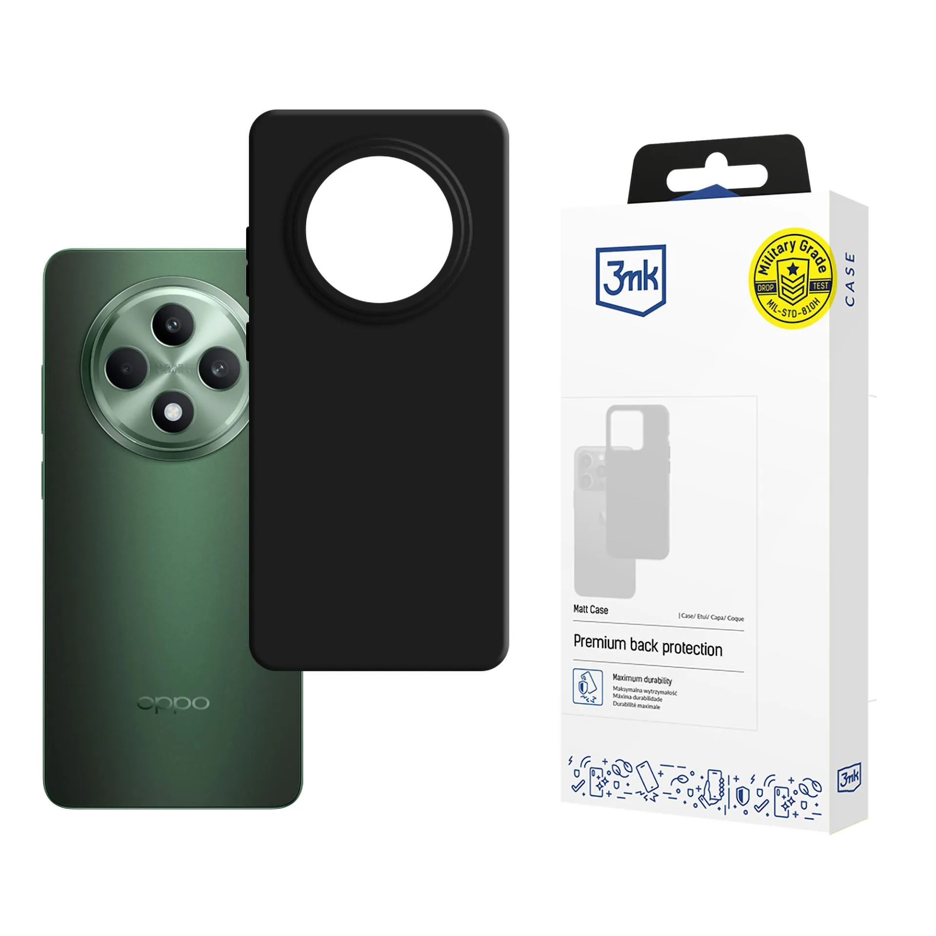 Puzdro na OPPO Reno 12 F/Fs - 3mk Matt Case Black