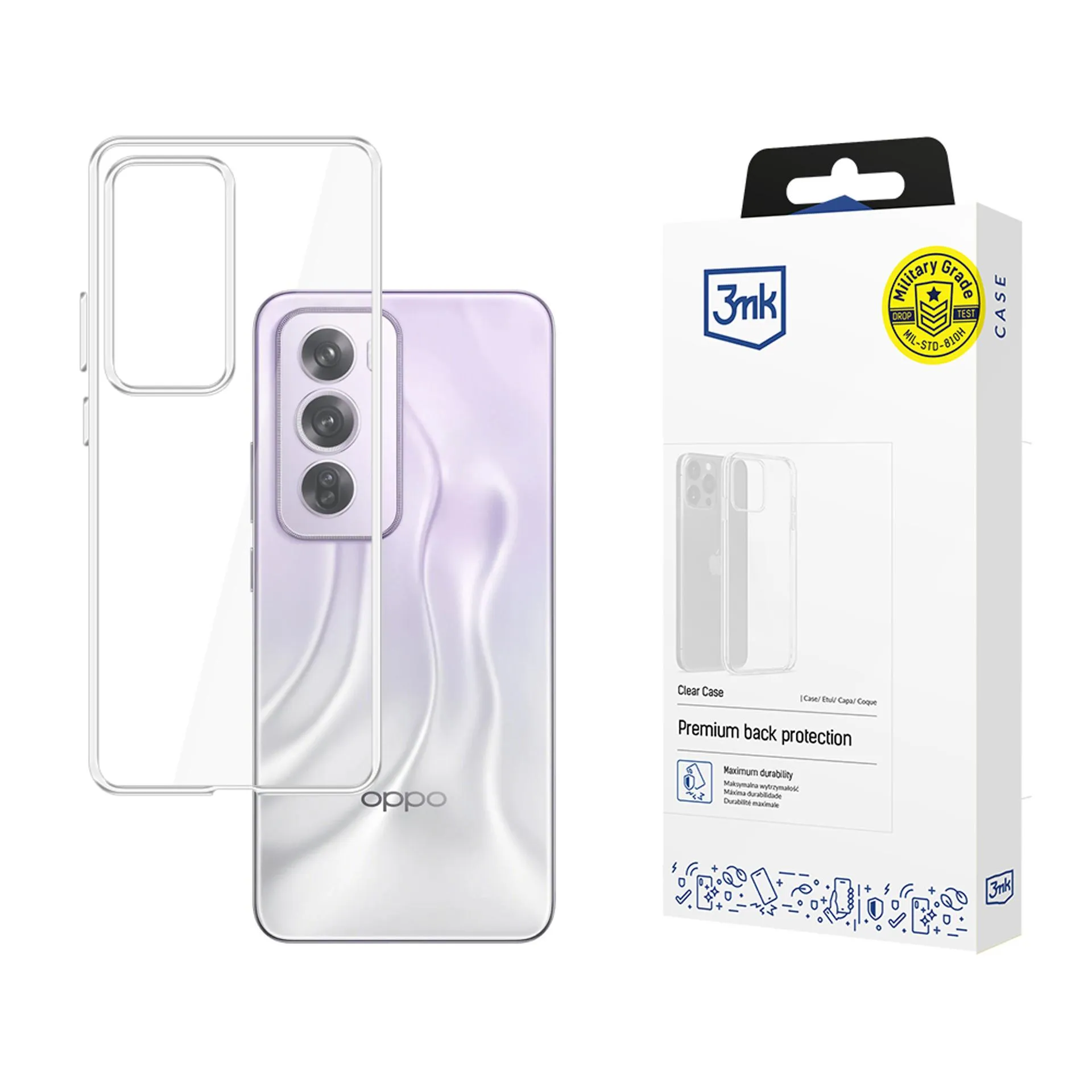 Puzdro na Oppo Reno 12 Pro - 3mk Clear Case