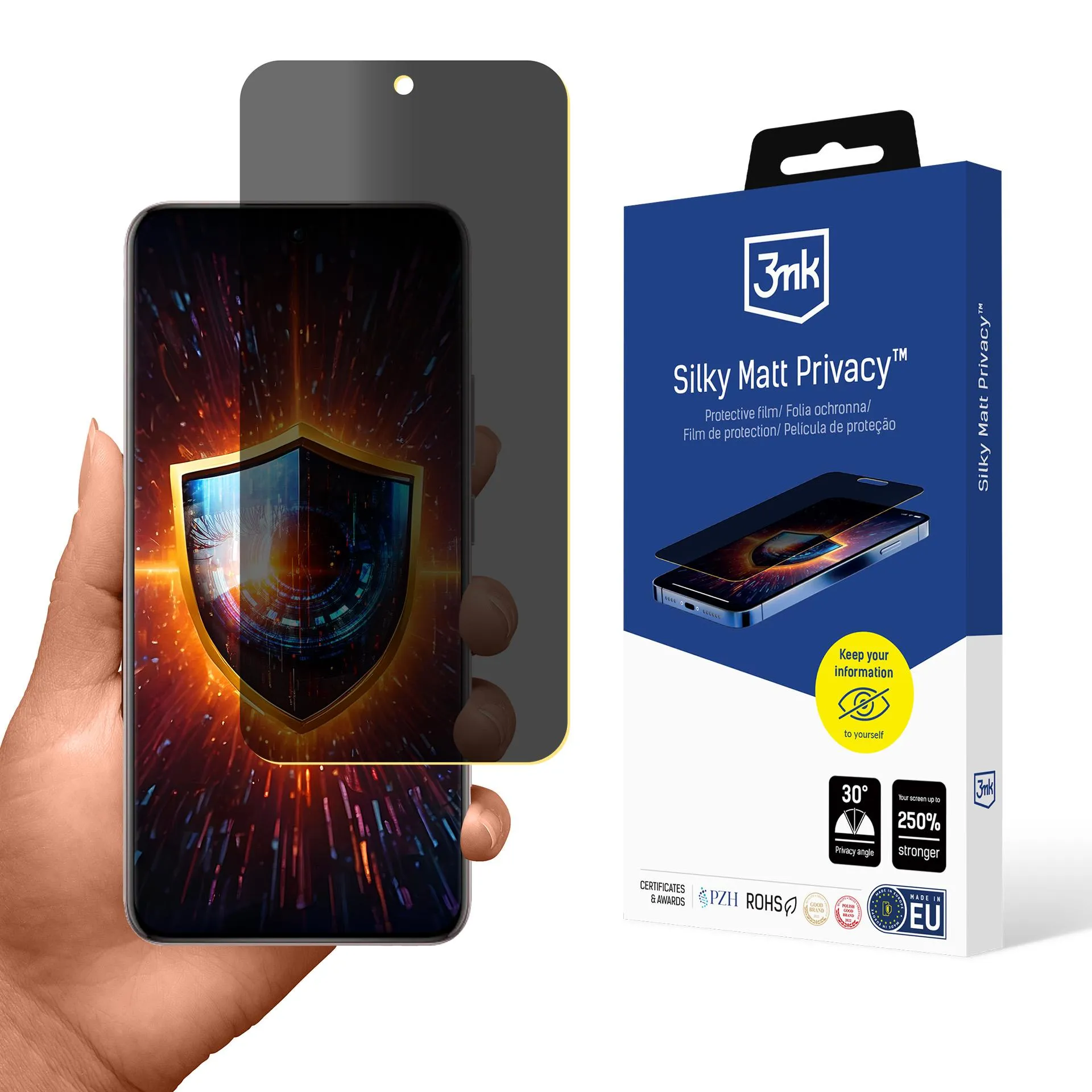 Fólia na súkromie pre Oppo Reno 13 - 3mk Silky Matt Privacy