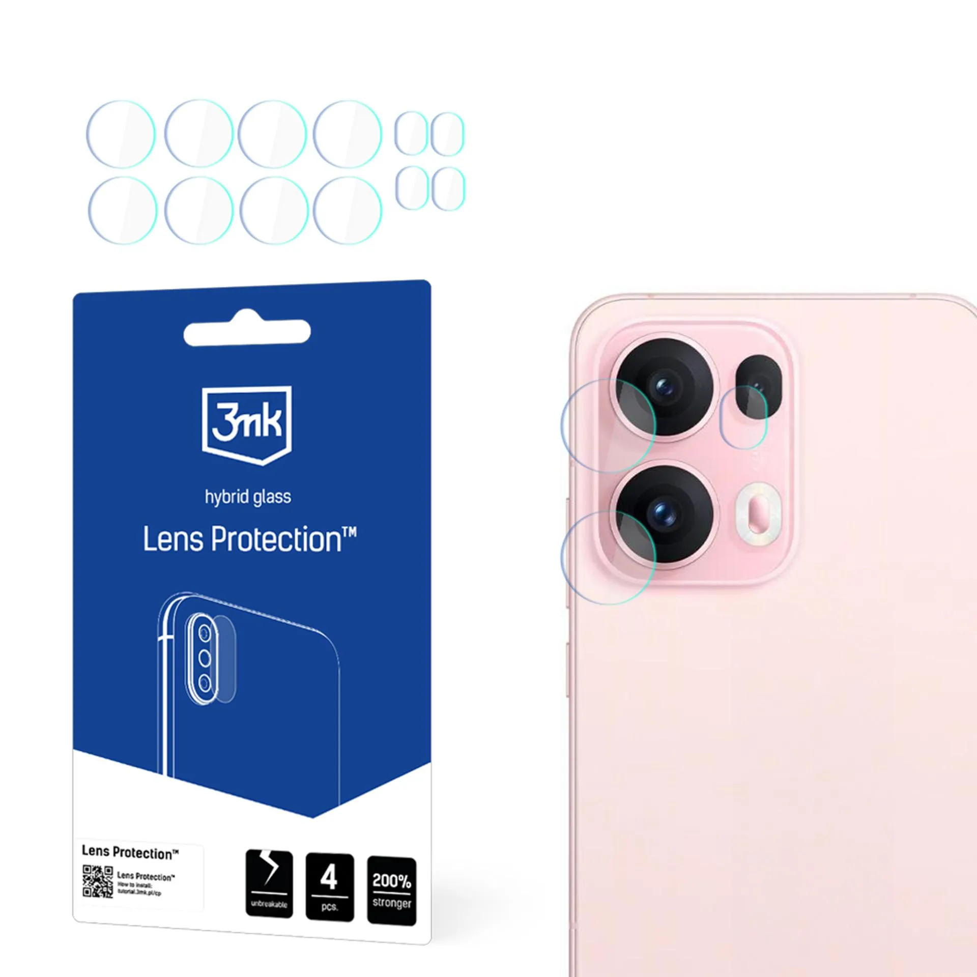 Sklo na objektív fotoaparátu pre Oppo Reno 13 Pro - 3mk Lens Protection