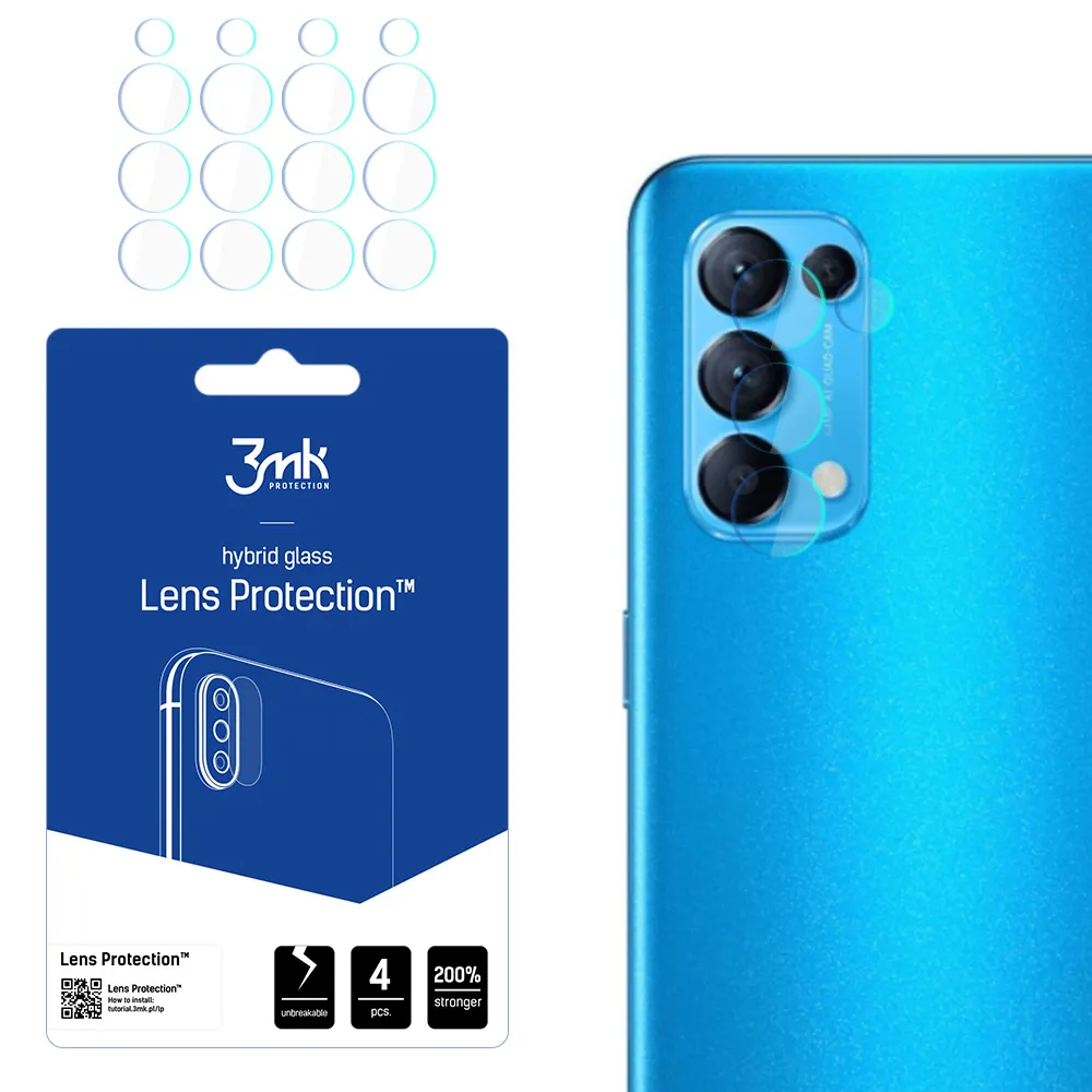 Sklo na objektív fotoaparátu pre Oppo Reno 5/5 K 5G - 3mk Lens Protection