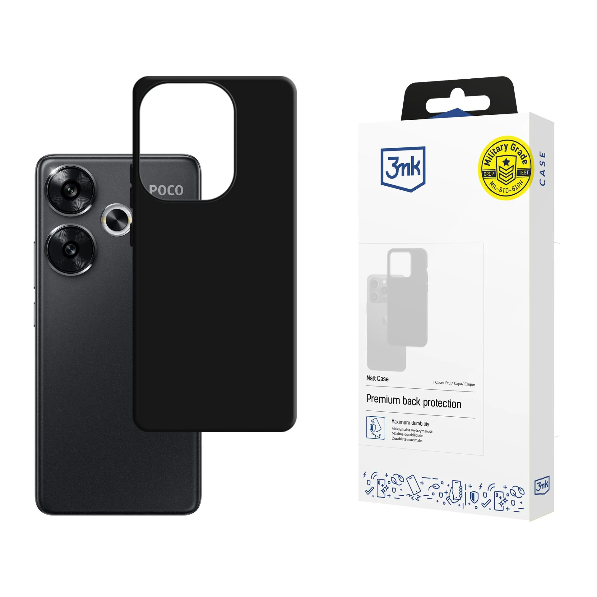 Puzdro na Poco F6 - 3mk Matt Case Black