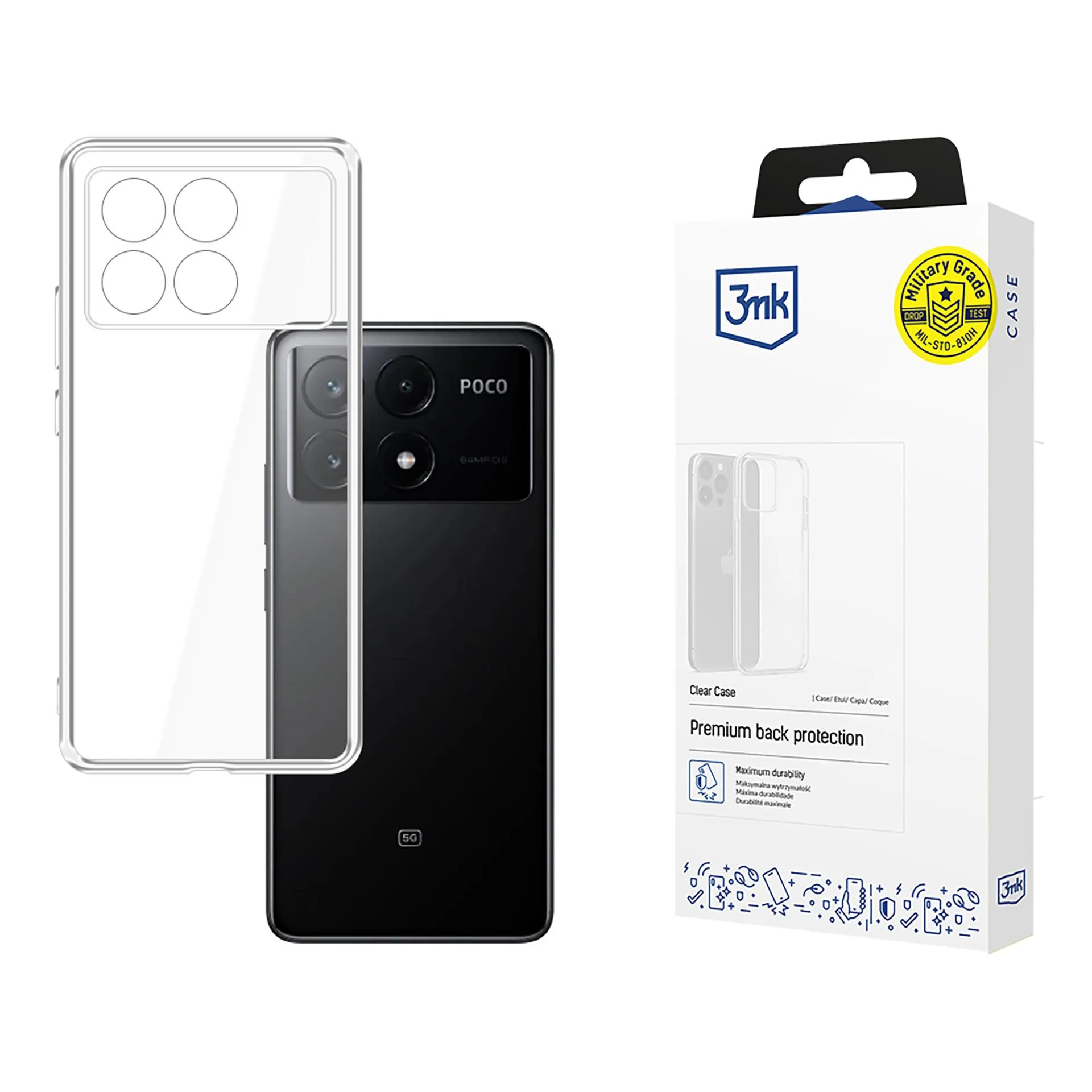 Puzdro na Poco X6 Pro 5G - 3mk Clear Case