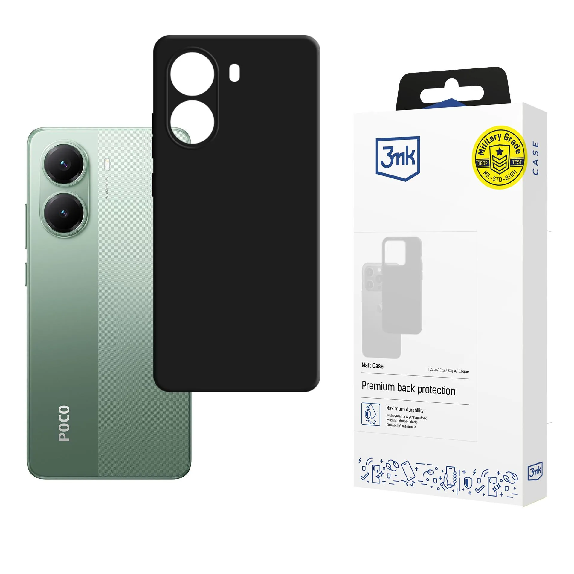 Puzdro na POCO X7 Pro - 3mk Matt Case Black