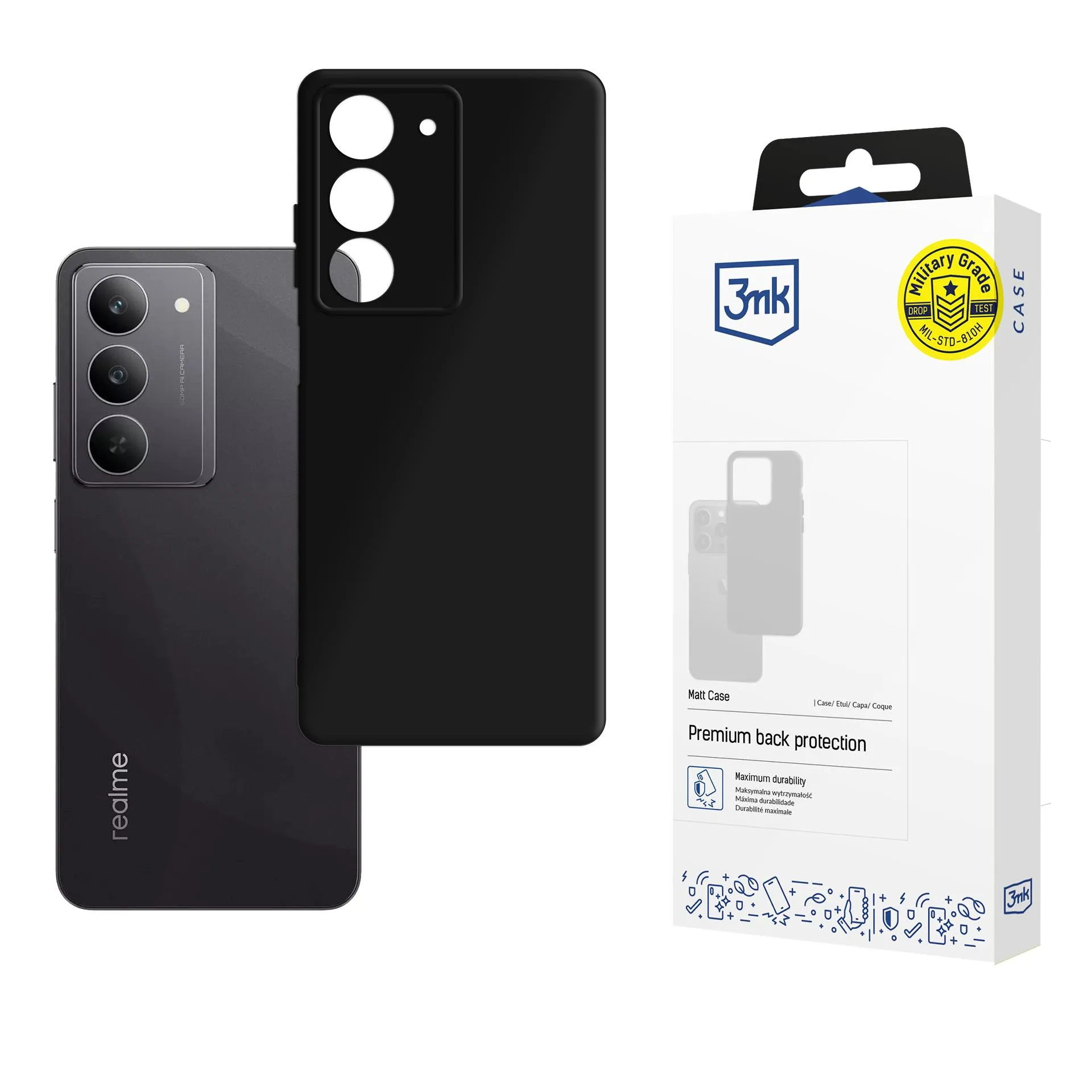 Puzdro na Realme 14x 5G - 3mk Matt Case Black