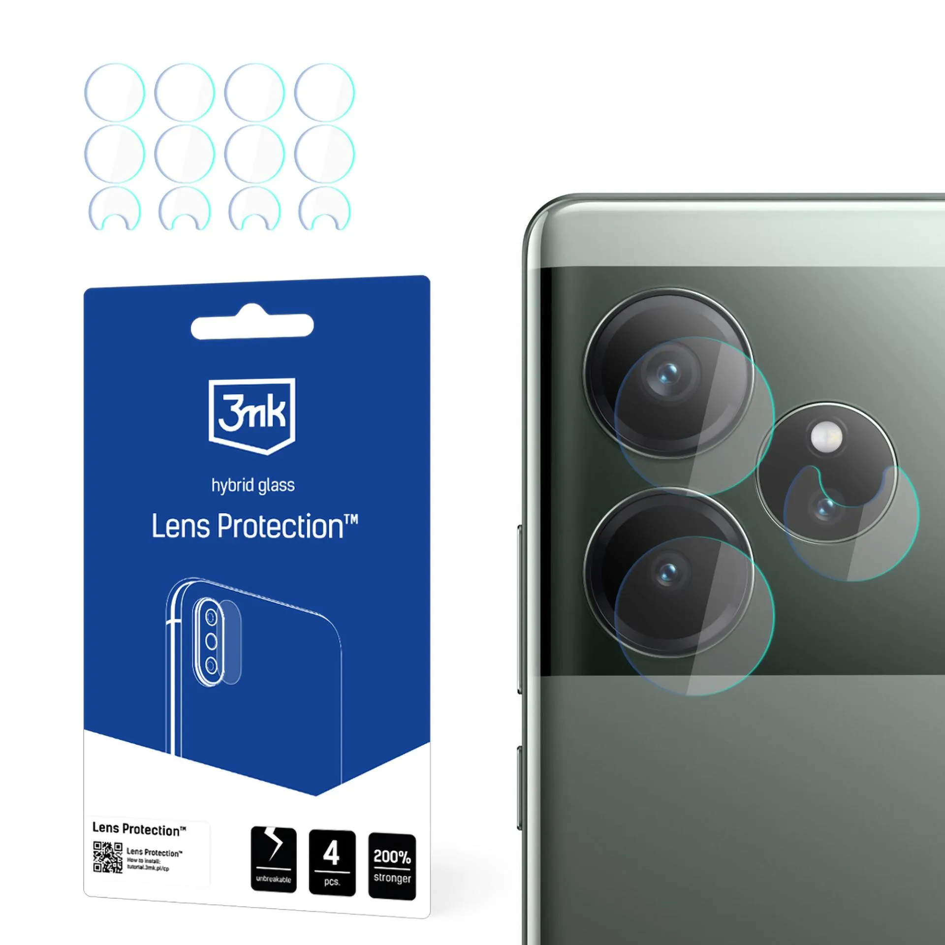 Sklo na objektív fotoaparátu pre Realme GT 6T - 3mk Lens Protection