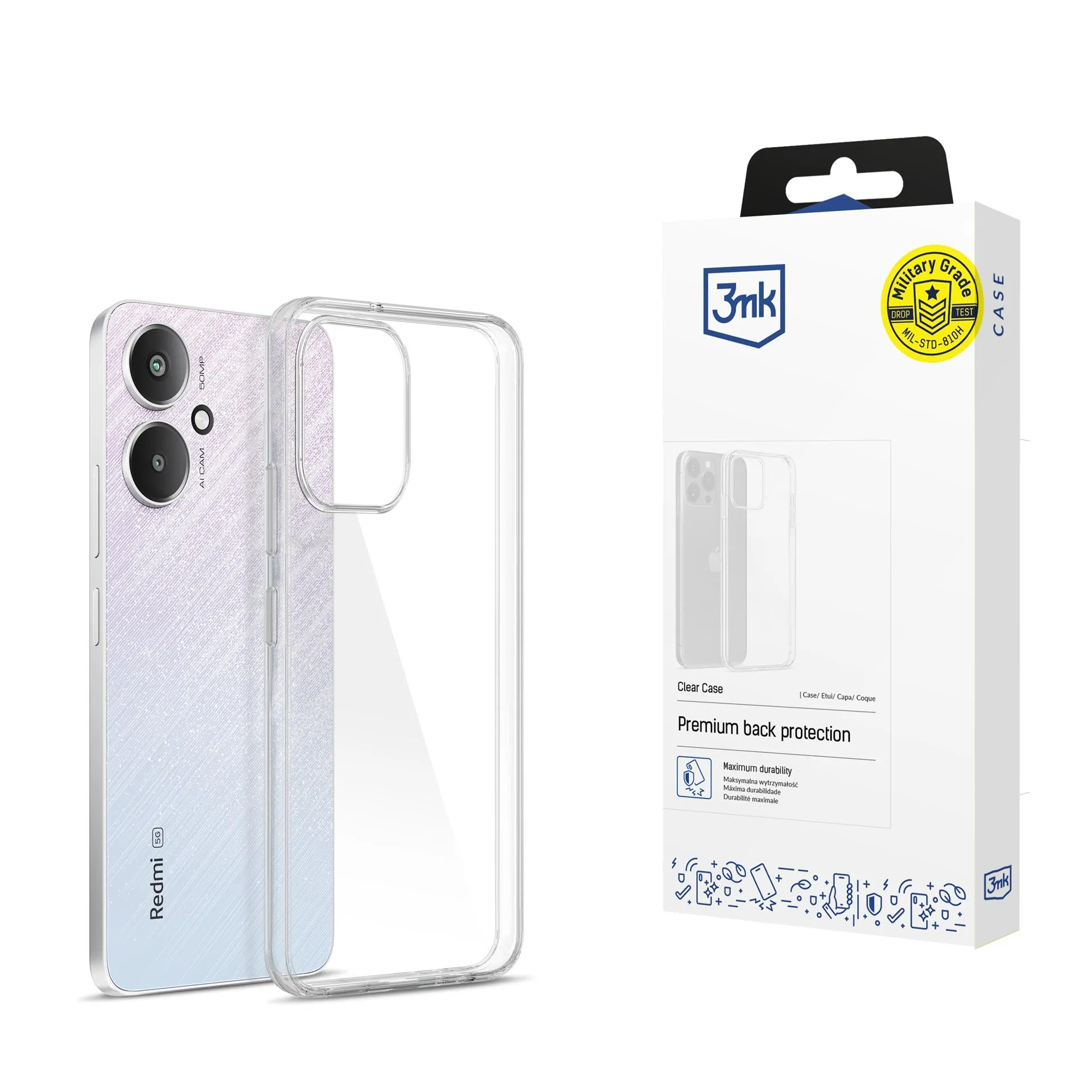 Puzdro na Redmi 13C 5G - 3mk Clear Case