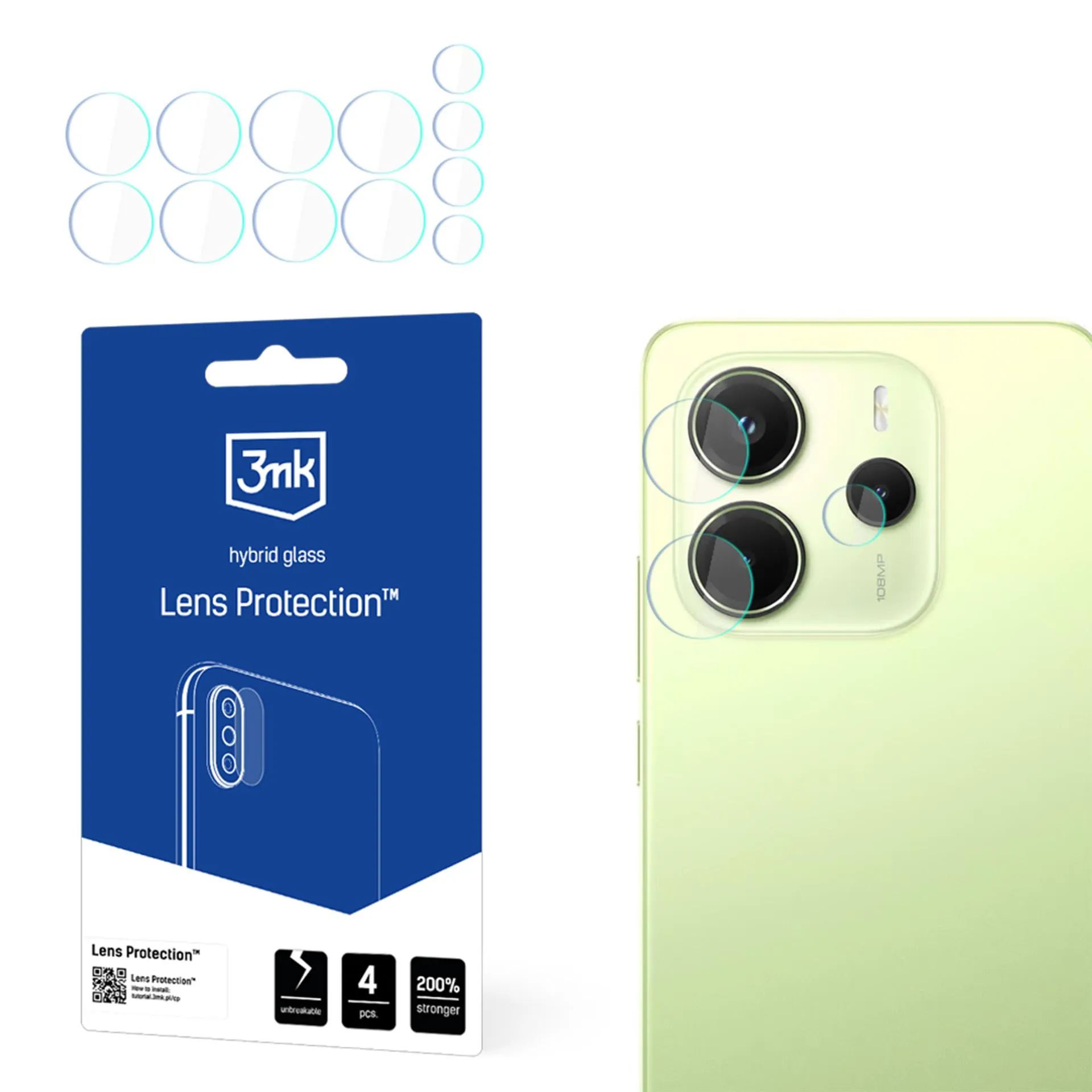 Sklo na objektív fotoaparátu pre Redmi Note 14 4G - 3mk Lens Protection