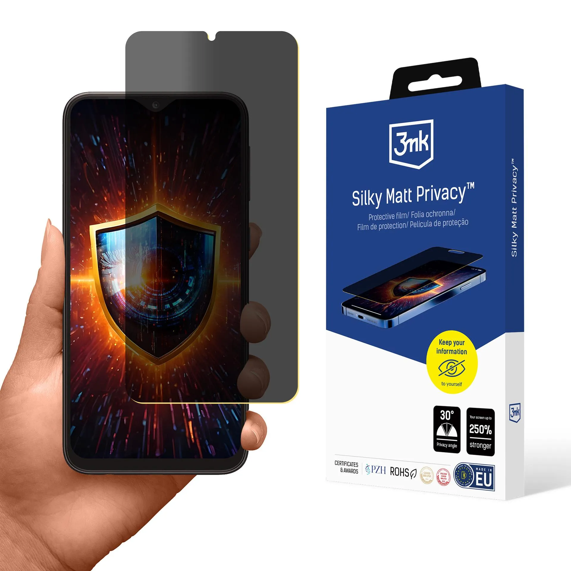 Fólia na súkromie pre Samsung Galaxy A10 - 3mk Silky Matt Privacy