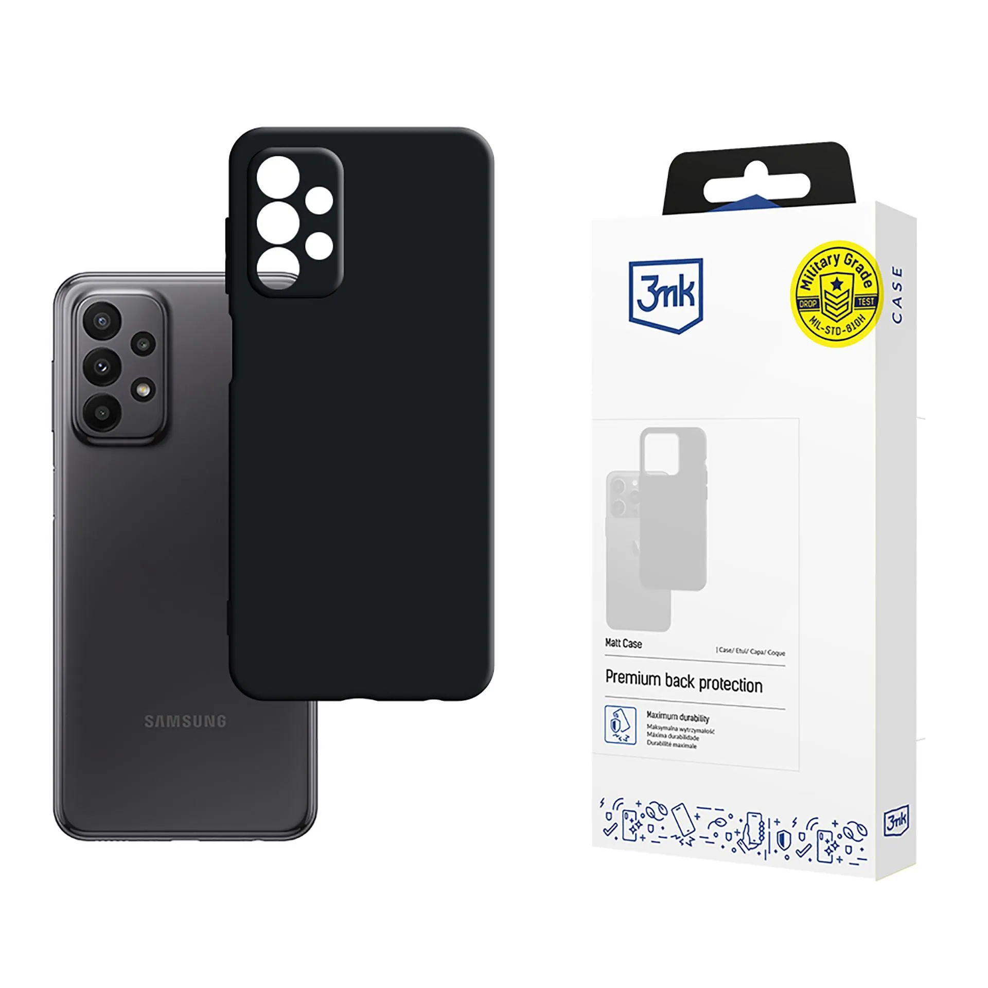 Puzdro na Samsung Galaxy A23 4G/5G - 3mk Matt Case Black