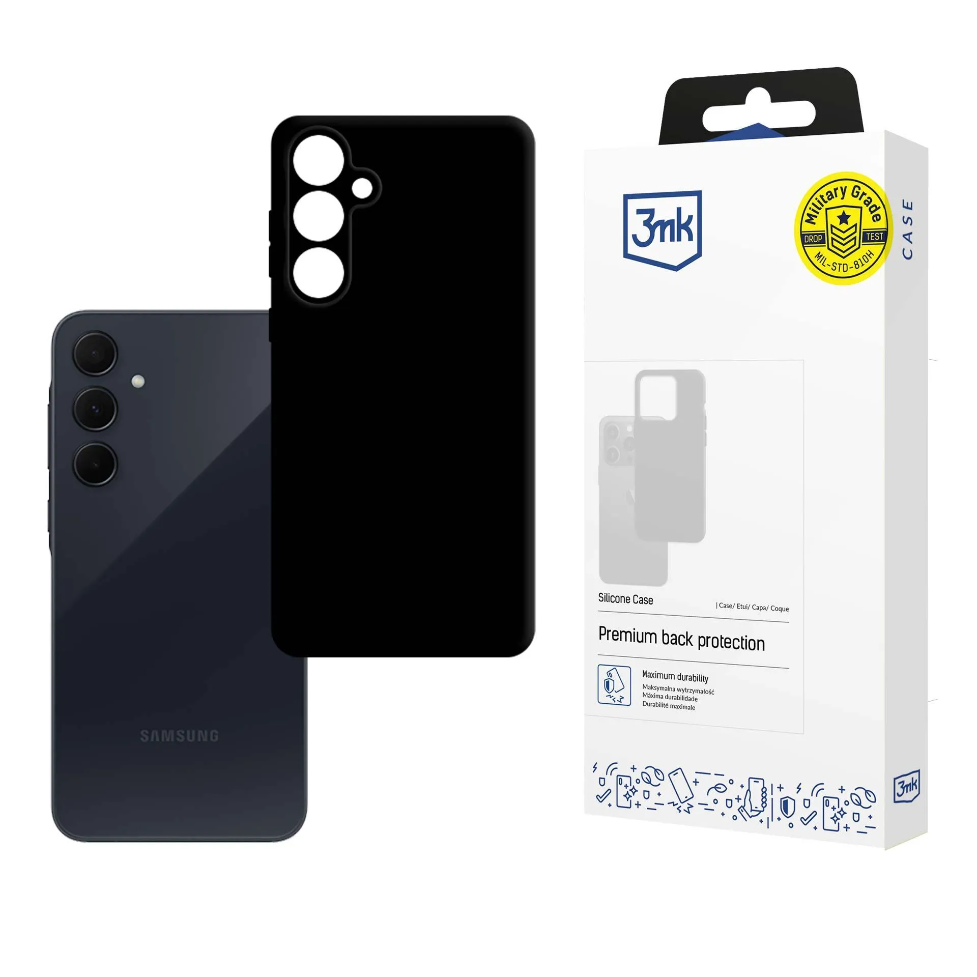 Puzdro na Samsung Galaxy A35 5G - 3mk Silicone Case Black