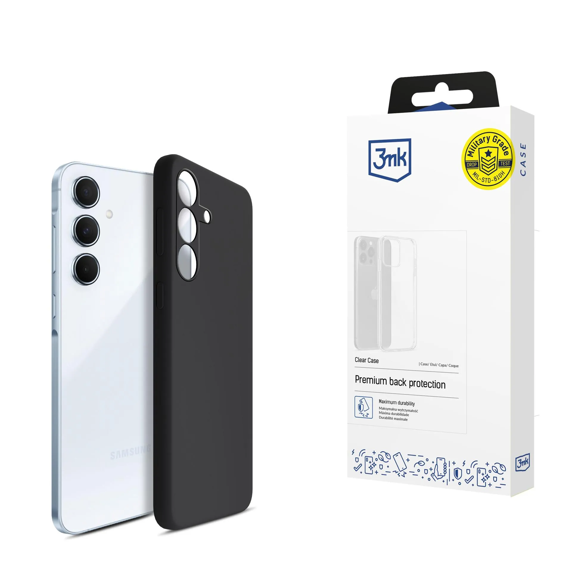 Puzdro na Samsung Galaxy A55 5G - 3mk Silicone Case Black