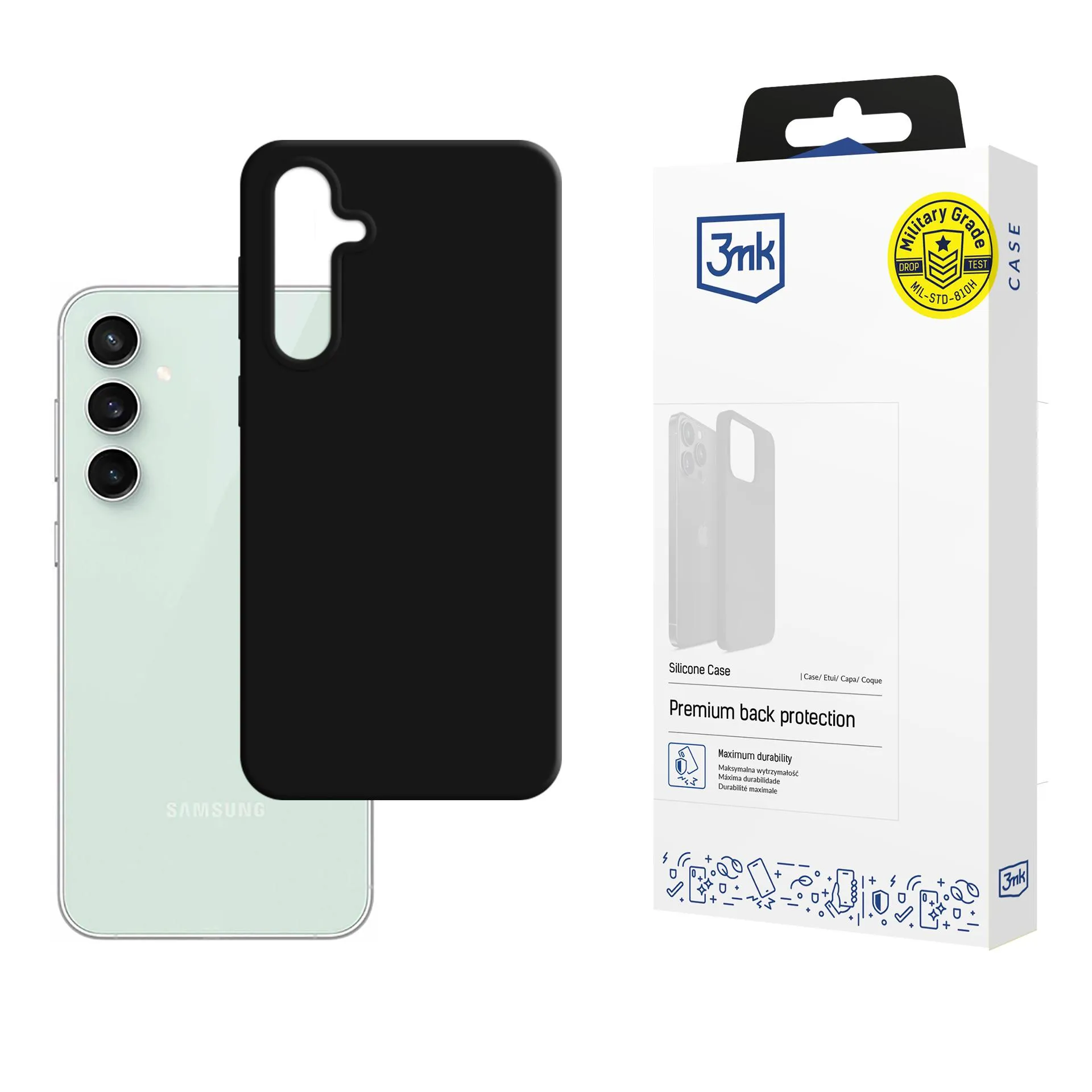 Puzdro na Samsung Galaxy S23 FE - 3mk Silicone Case Black