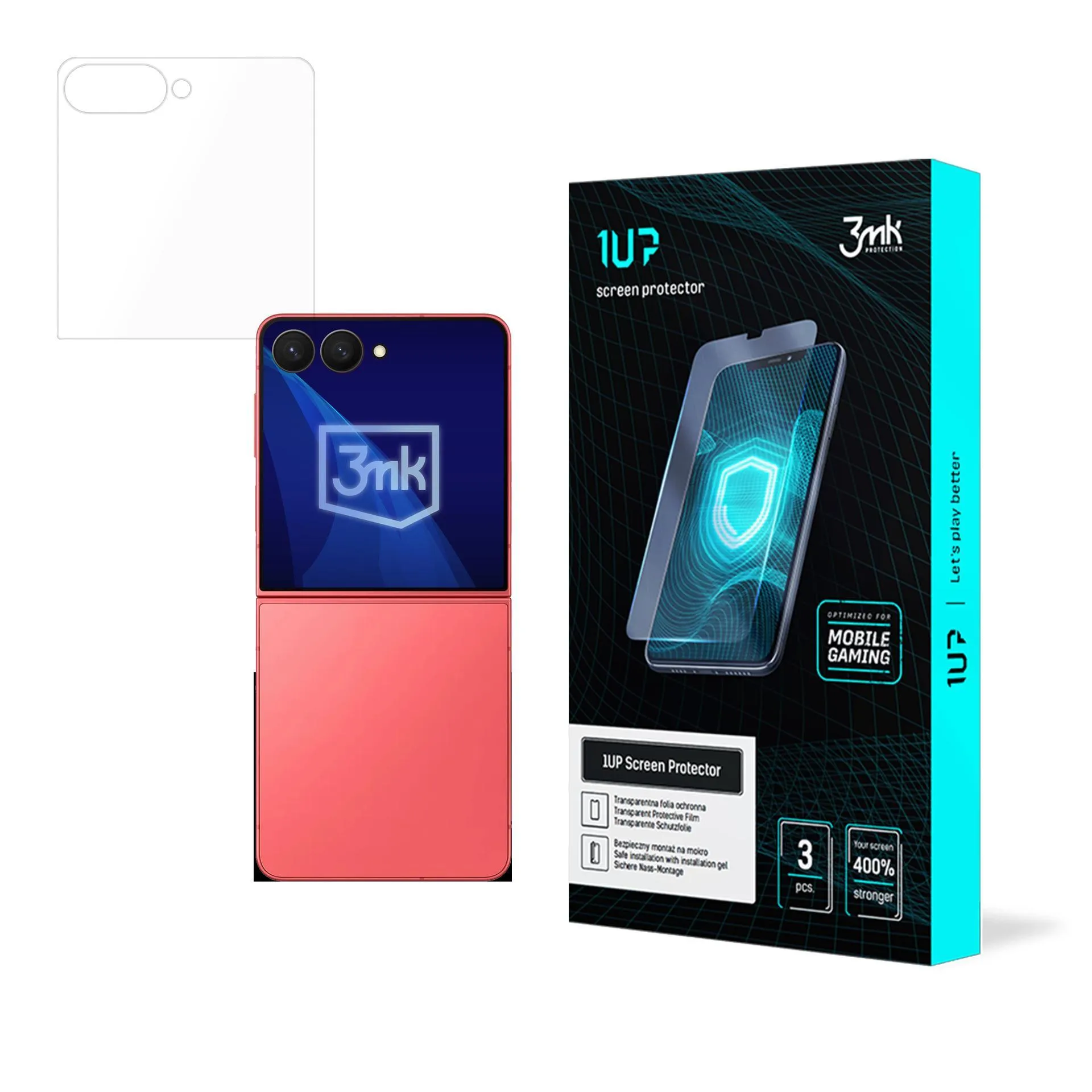 Ochranná fólia na Samsung Galaxy Z Flip 7 - 3mk 1UP screen protector (3 kusy)
