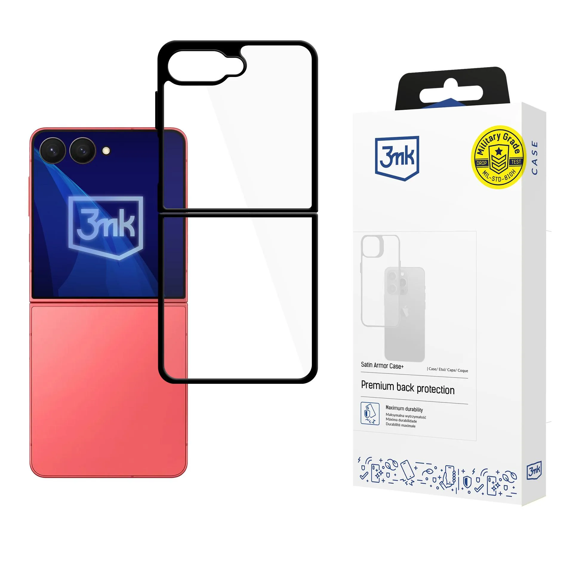 Puzdro na Samsung Galaxy Z Flip 7 - 3mk Satin Armor Case+ Flip