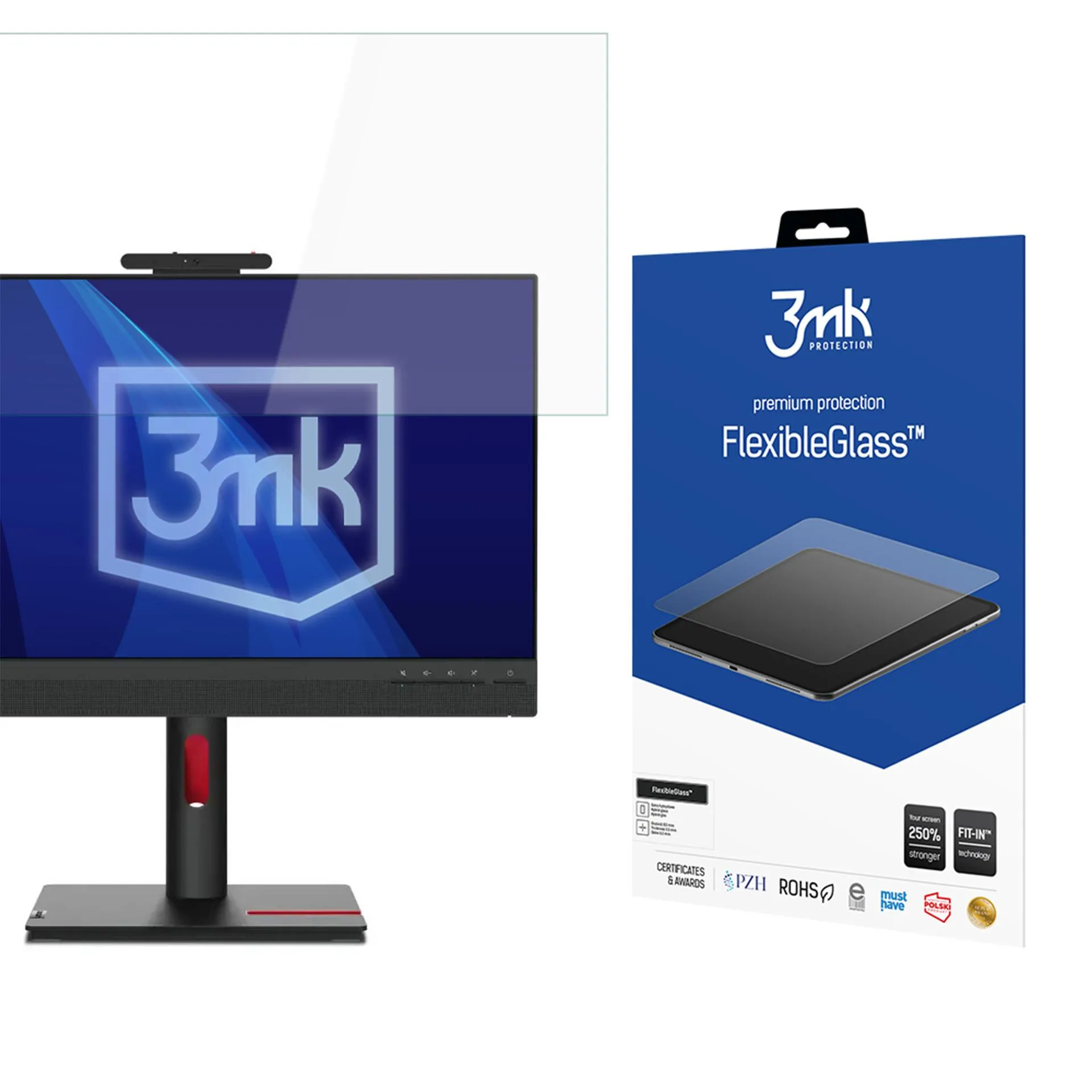 Nerozbitné hybridné sklo na ThinkCentre Tiny-In-One 24 Gen 5 - 3mk FlexibleGlass