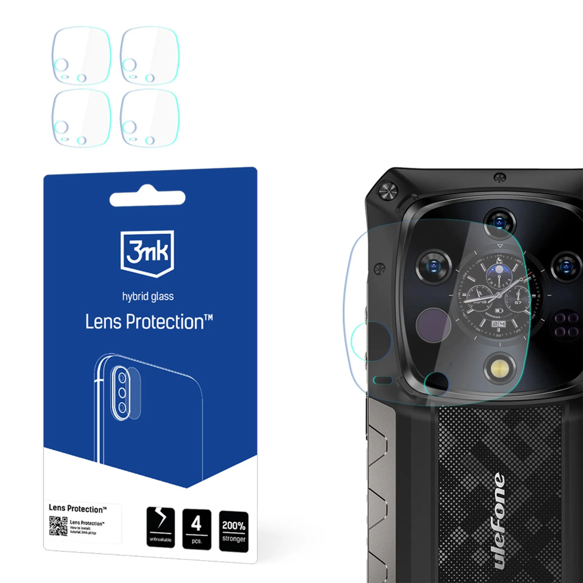 Sklo na objektív fotoaparátu pre Ulefone Armor 28 Ultra - 3mk Lens Protection