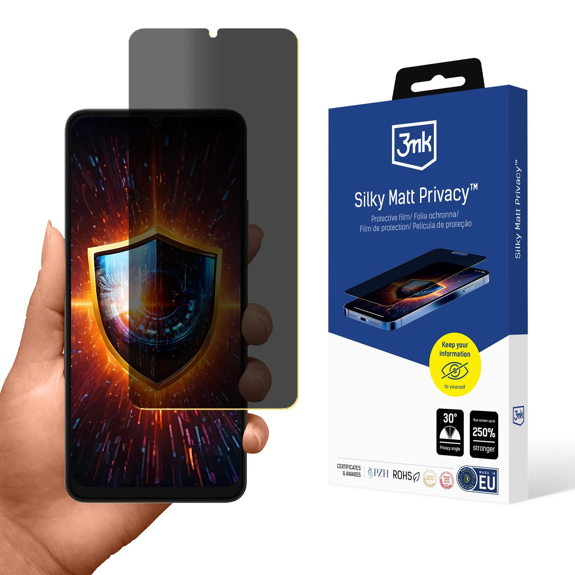 Fólia na súkromie pre uleFone Note 20 Pro - 3mk Silky Matt Privacy