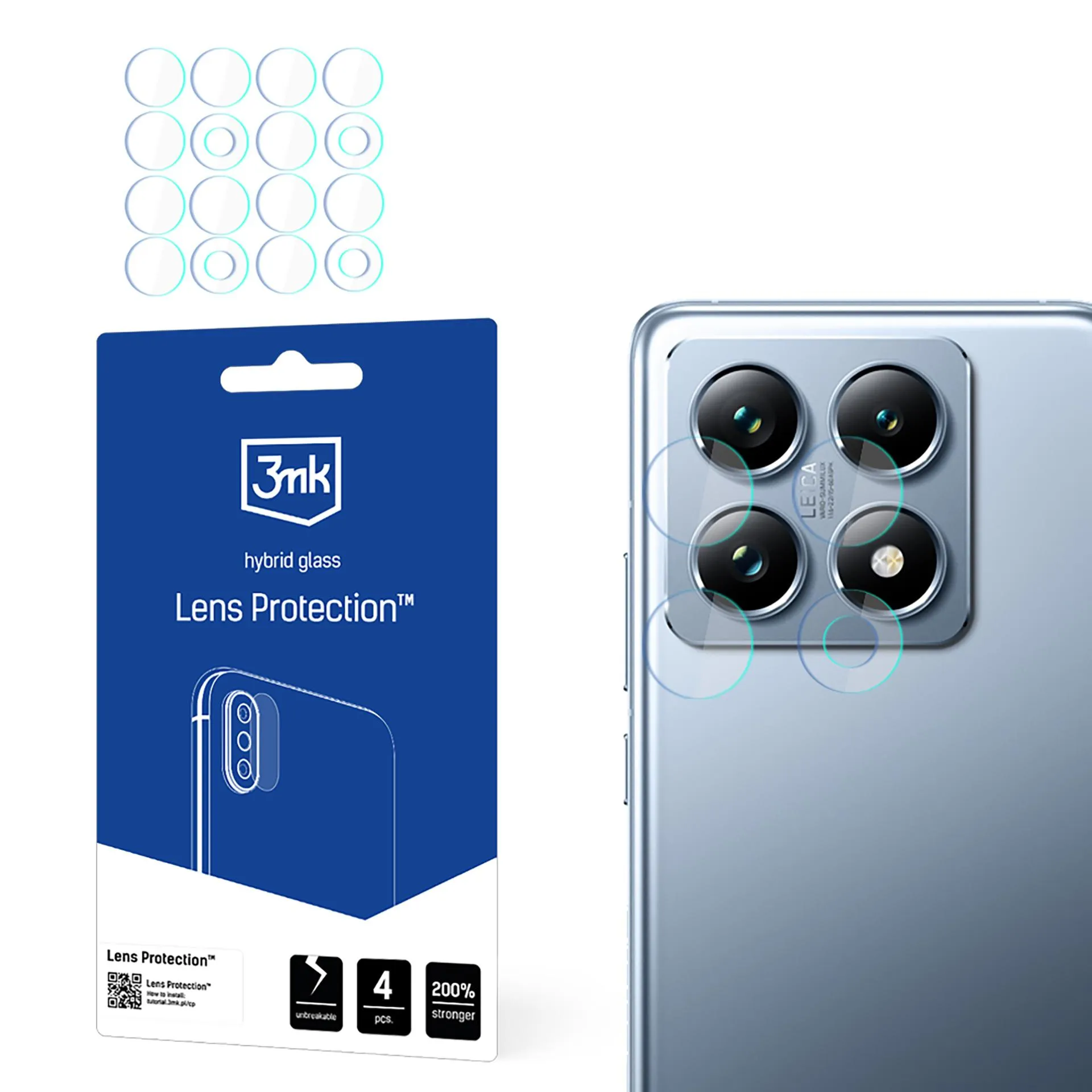 Sklo na objektív fotoaparátu pre Xiaomi 14T / 14T Pro - 3mk Lens Protection