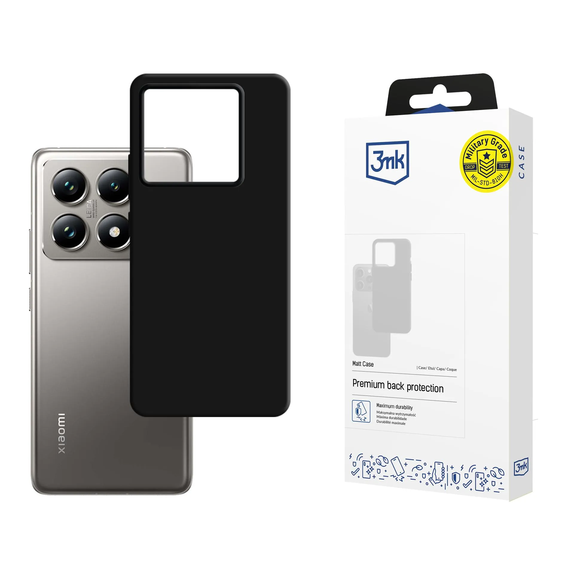 Puzdro na Xiaomi 14T Pro - 3mk Matt Case Black