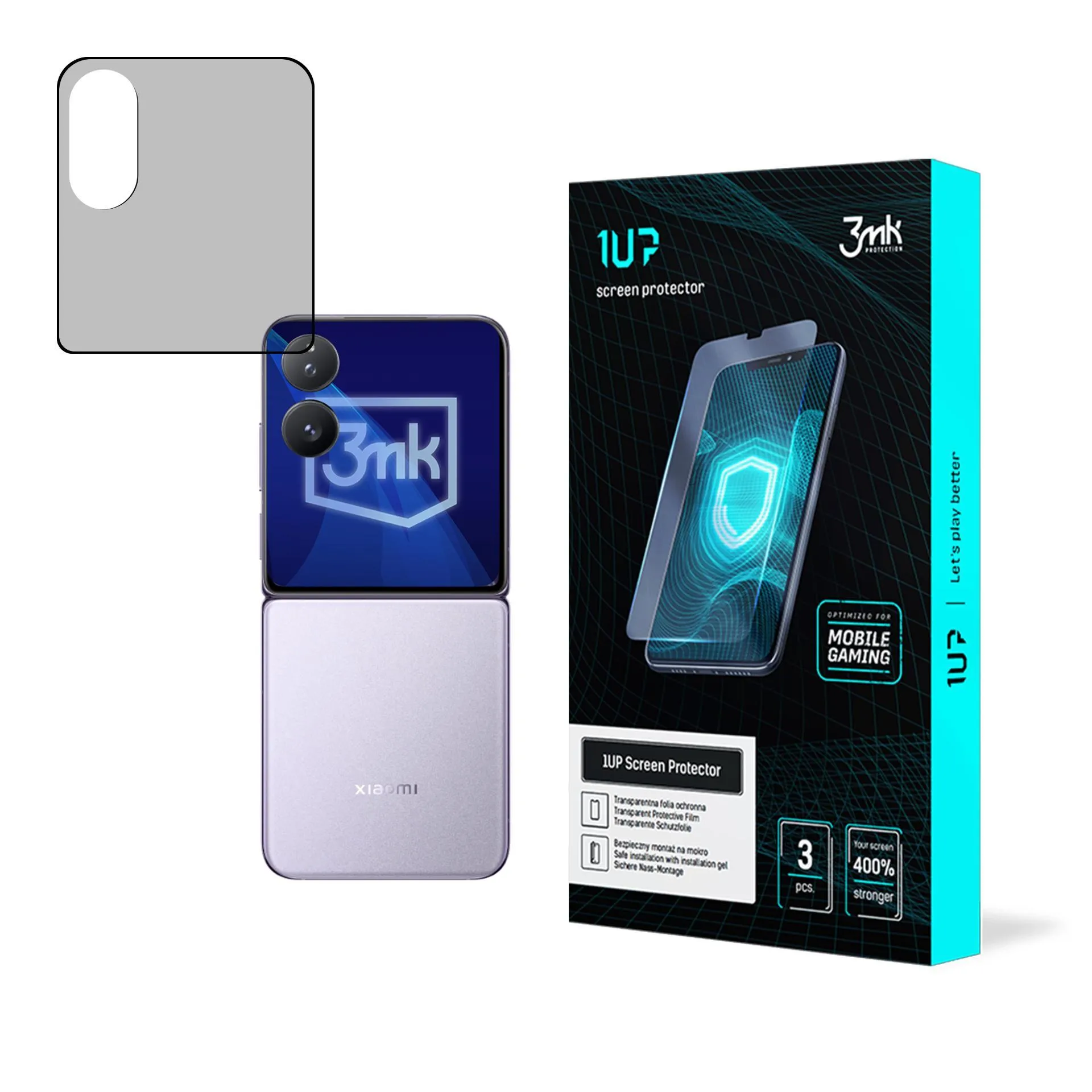 Ochranná fólia na Xiaomi Mix Flip (front) - 3mk 1UP screen protector (3 kusy)