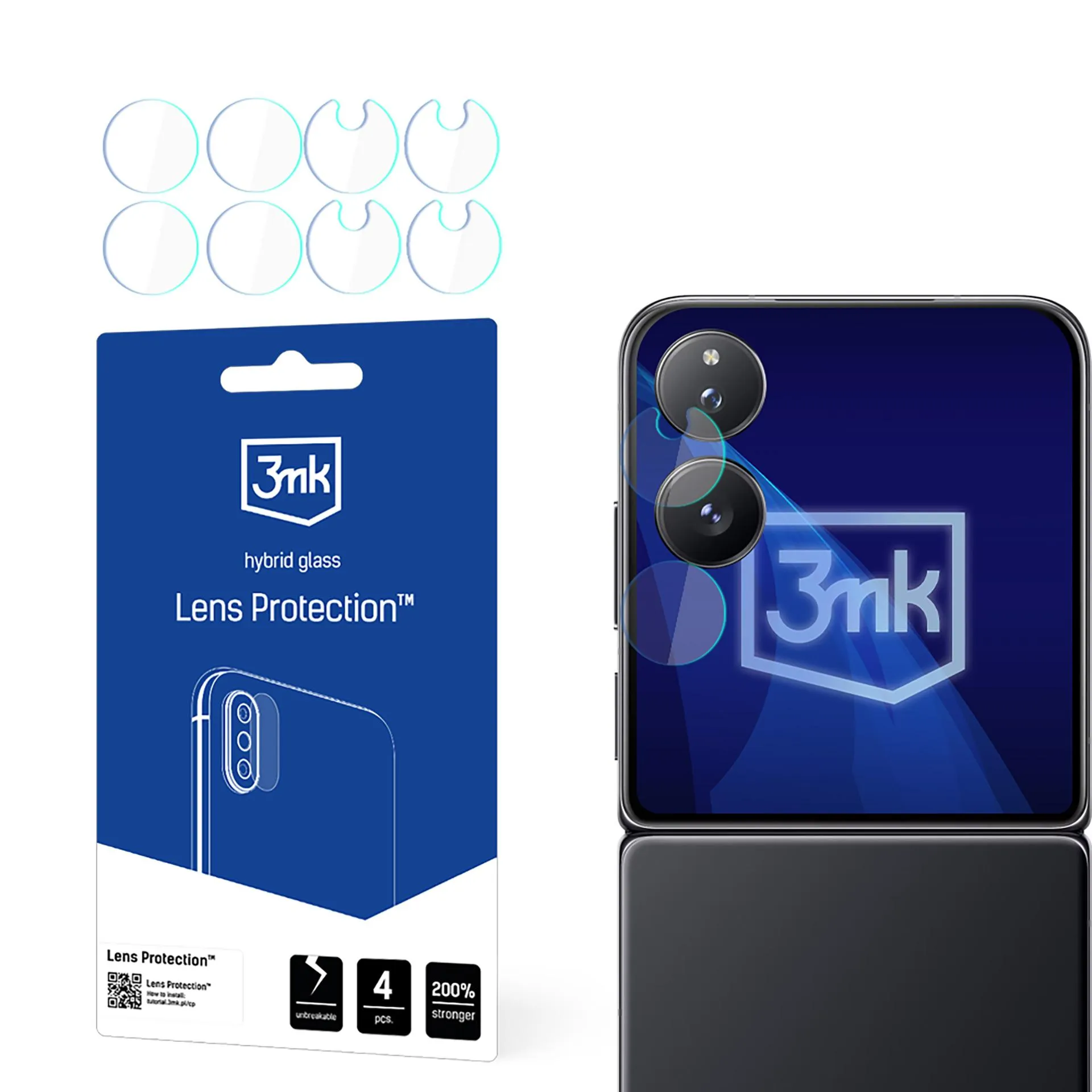 Sklo na objektív fotoaparátu pre Xiaomi Mix Flip (front) - 3mk Lens Protection