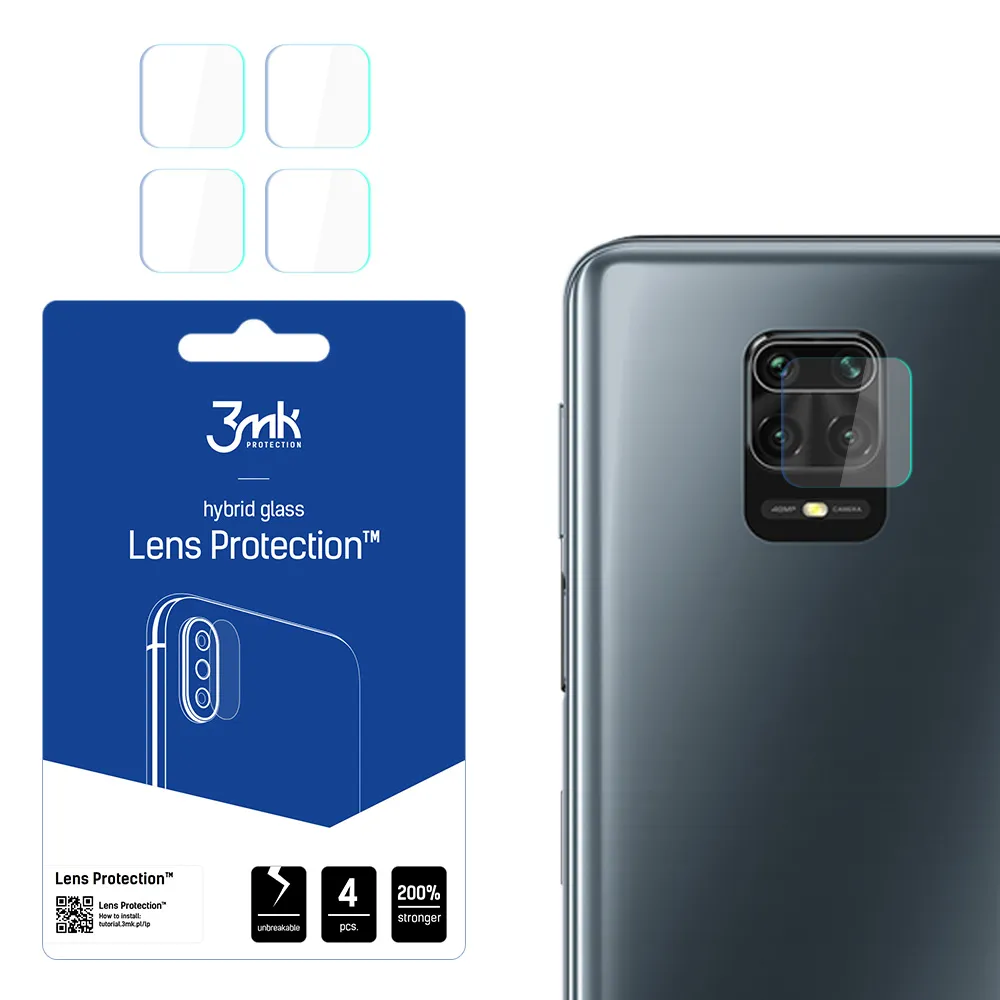 Sklo na objektív fotoaparátu pre Xiaomi Redmi Note 9S - 3mk Lens Protection