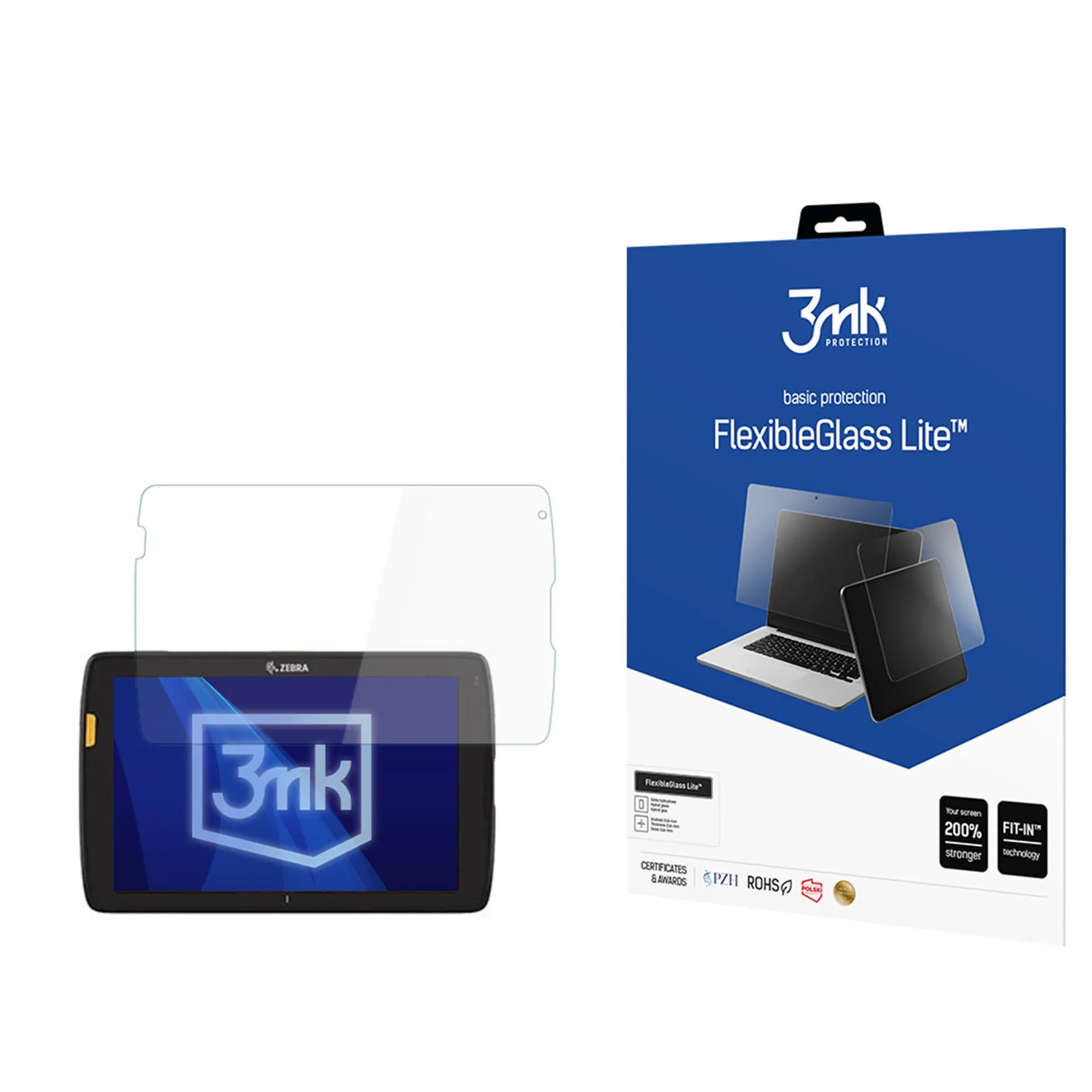 Nepraskajúce hybridné sklo na Zebra ET40 / ET45 8