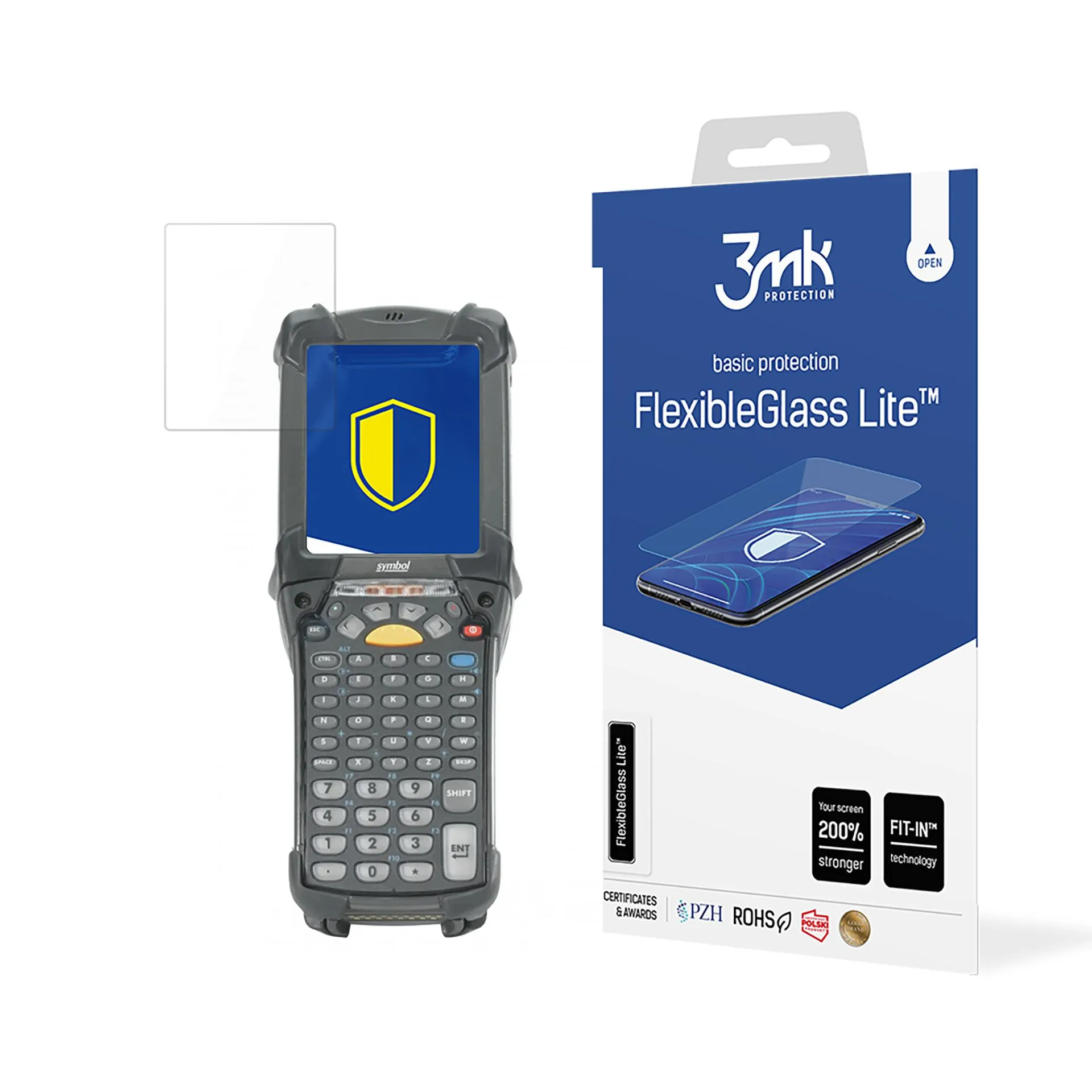 Niepękające szkło hybrydowe na ZEBRA MC92 - 3mk FlexibleGlass Lite