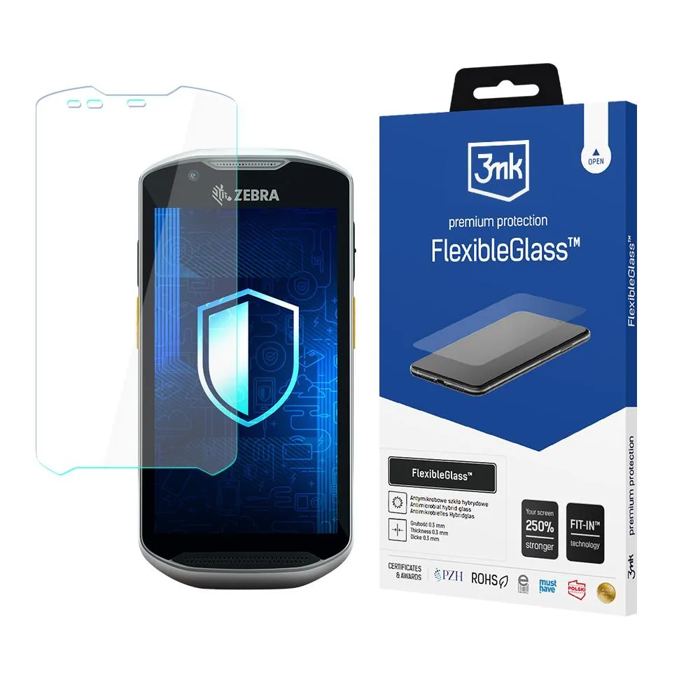 Nerozbitné hybridné sklo na Zebra TC57 - 3mk FlexibleGlass™