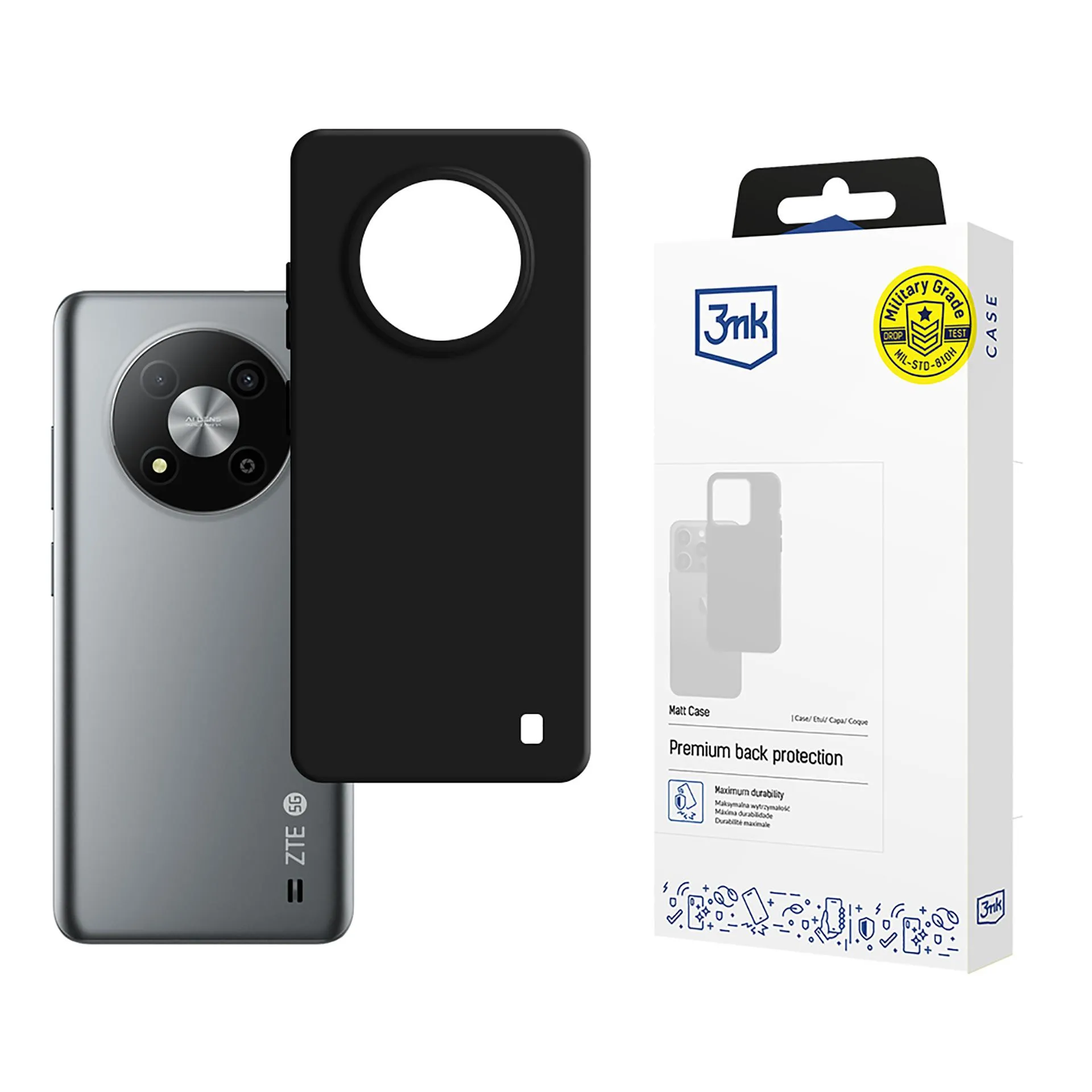 Puzdro na ZTE Blade A73 4g - 3mk Matt Case Black